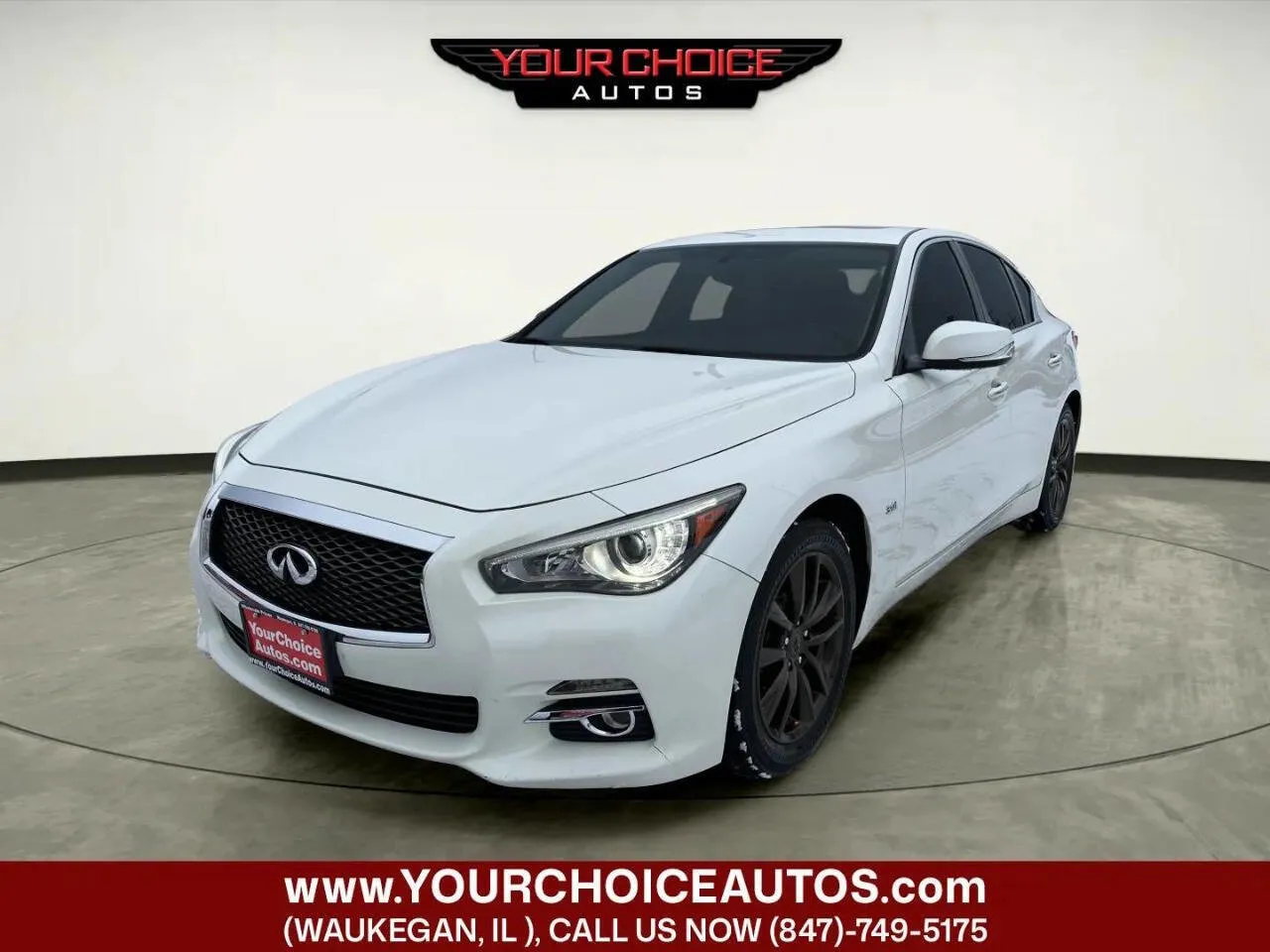 White 2016 INFINITI Q50 3.0t Premium for sale in Waukegan, IL