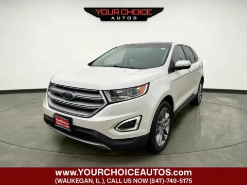 White 2017 Ford Edge Titanium for sale in Waukegan, IL