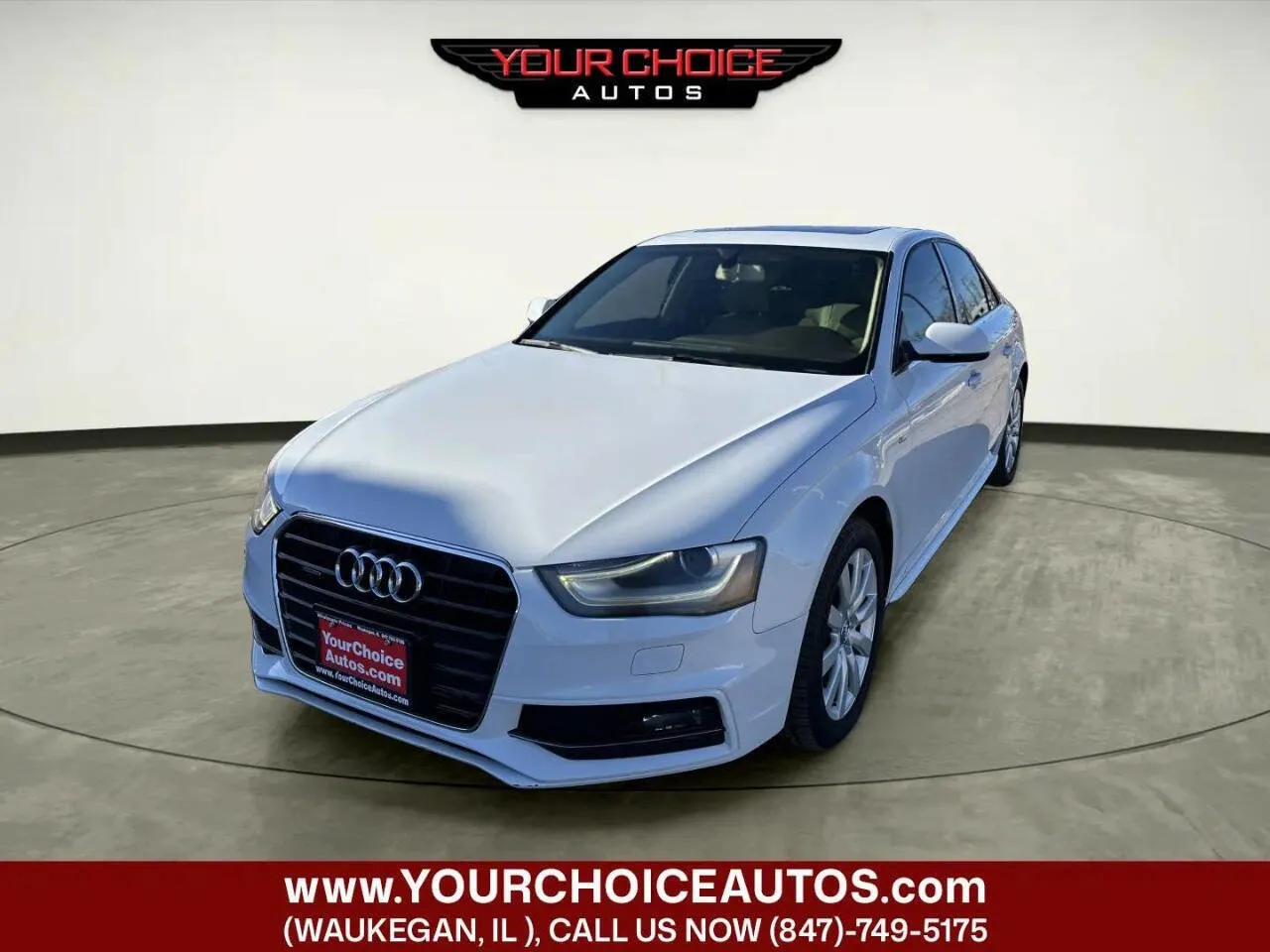 White 2015 Audi A4 Premium for sale in Waukegan, IL