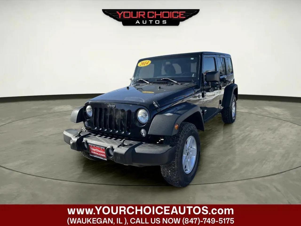 Black 2014 Jeep Wrangler Unlimited Sport for sale in Waukegan, IL