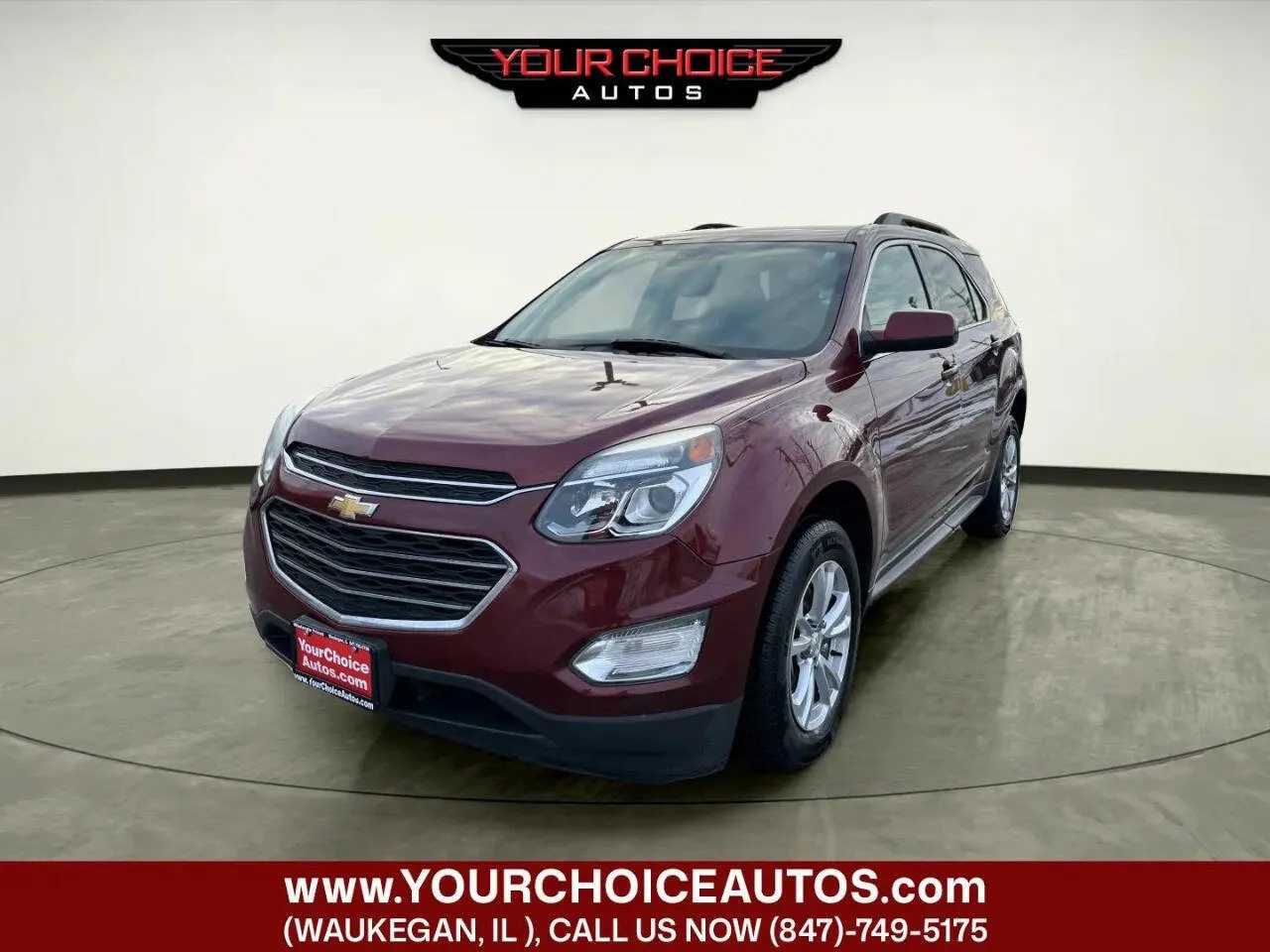 Red 2016 Chevrolet Equinox LT for sale in Waukegan, IL
