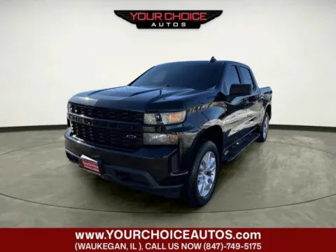 Black 2021 Chevrolet Silverado 1500 Custom for sale in Waukegan, IL