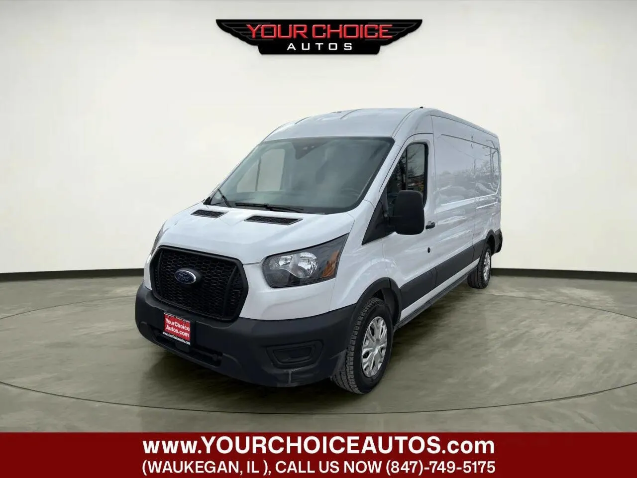 White 2023 Ford Transit Cargo Van 350 3dr SWB Medium Roof Cargo Van for sale in Waukegan, IL