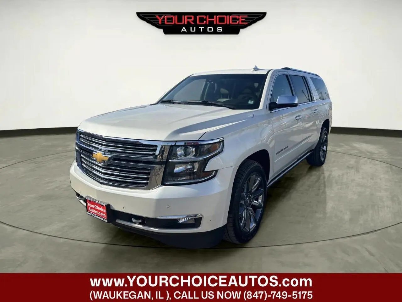 White 2015 Chevrolet Suburban LTZ for sale in Waukegan, IL