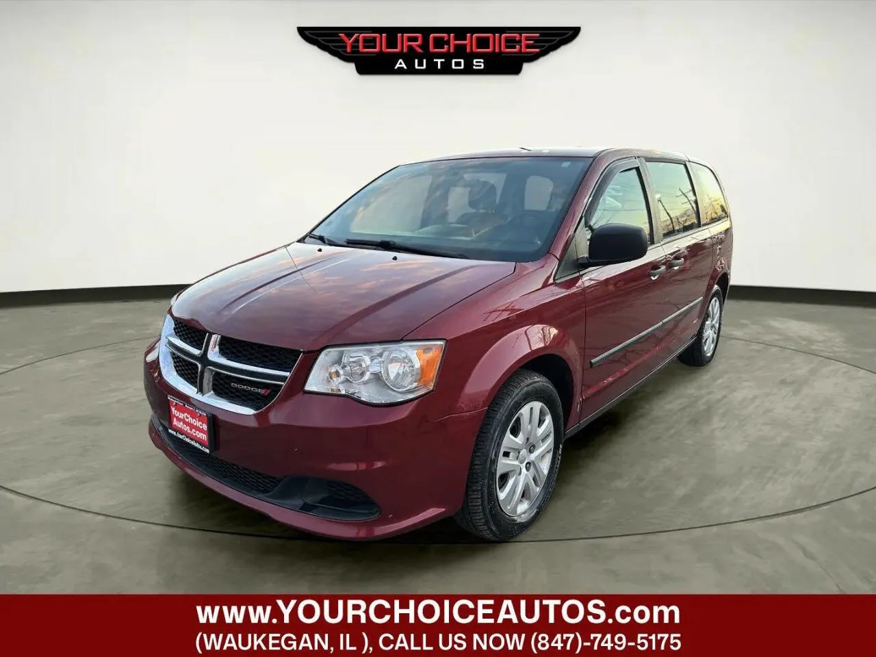Red 2015 Dodge Grand Caravan American Value Pkg for sale in Waukegan, IL