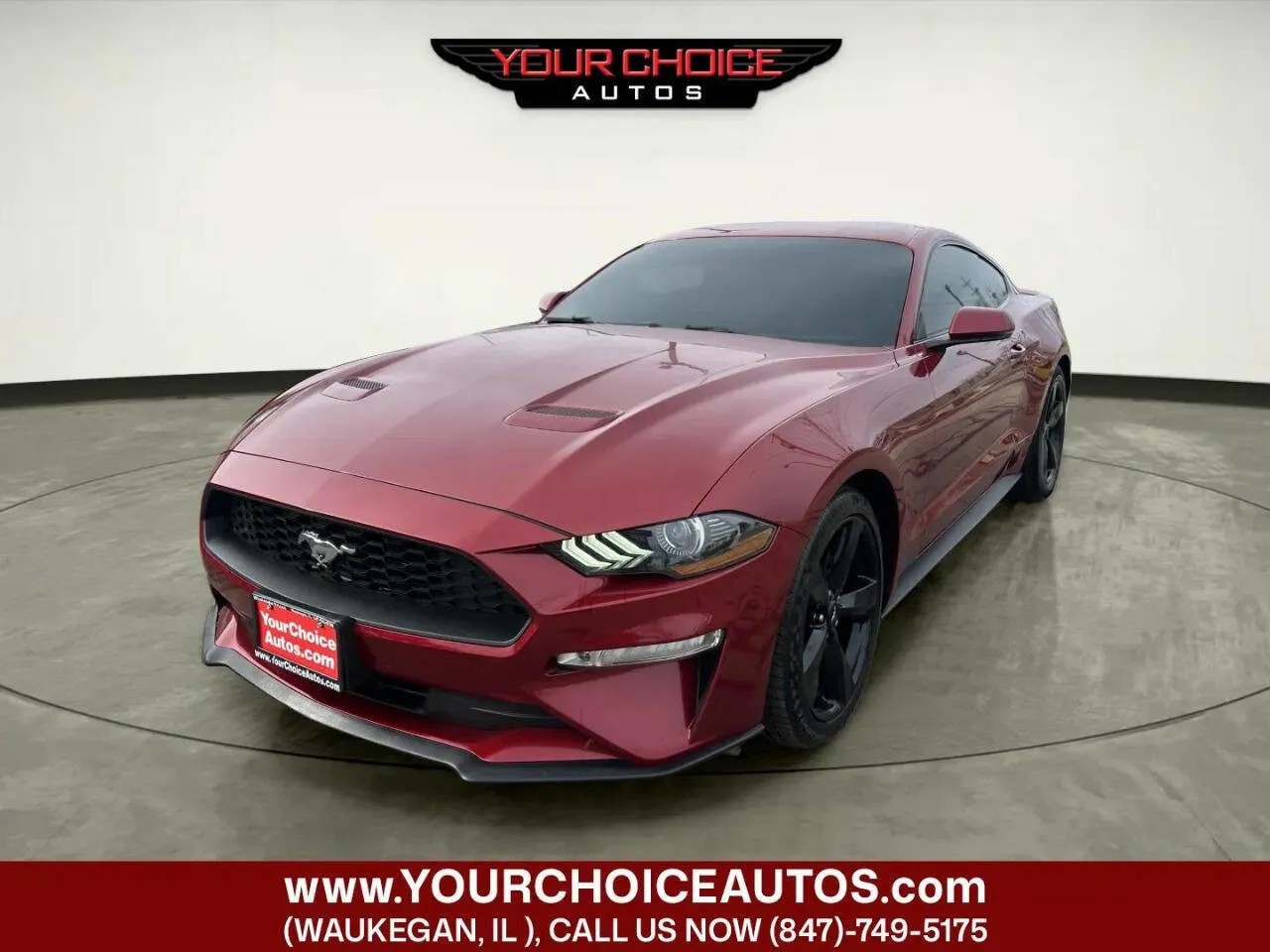 Red 2019 Ford Mustang EcoBoost 2dr Fastback for sale in Waukegan, IL