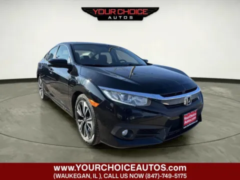 Black 2016 Honda Civic Sedan EX-T for sale in Waukegan, IL