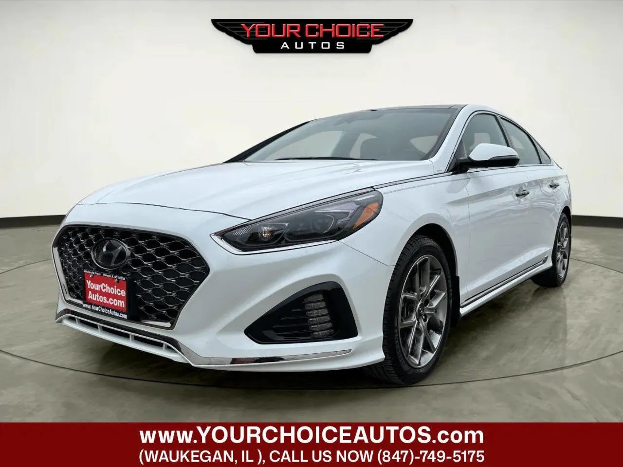 White 2018 Hyundai Sonata Limited+ for sale in Waukegan, IL