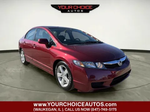 Red 2011 Honda Civic Sdn LX-S for sale in Waukegan, IL