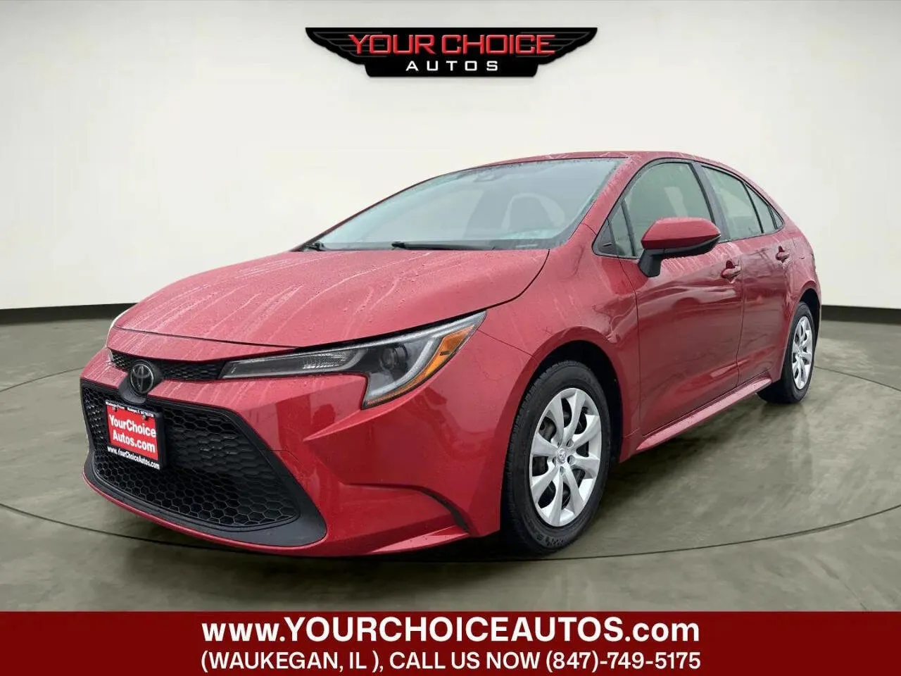 Red 2020 Toyota Corolla LE for sale in Waukegan, IL