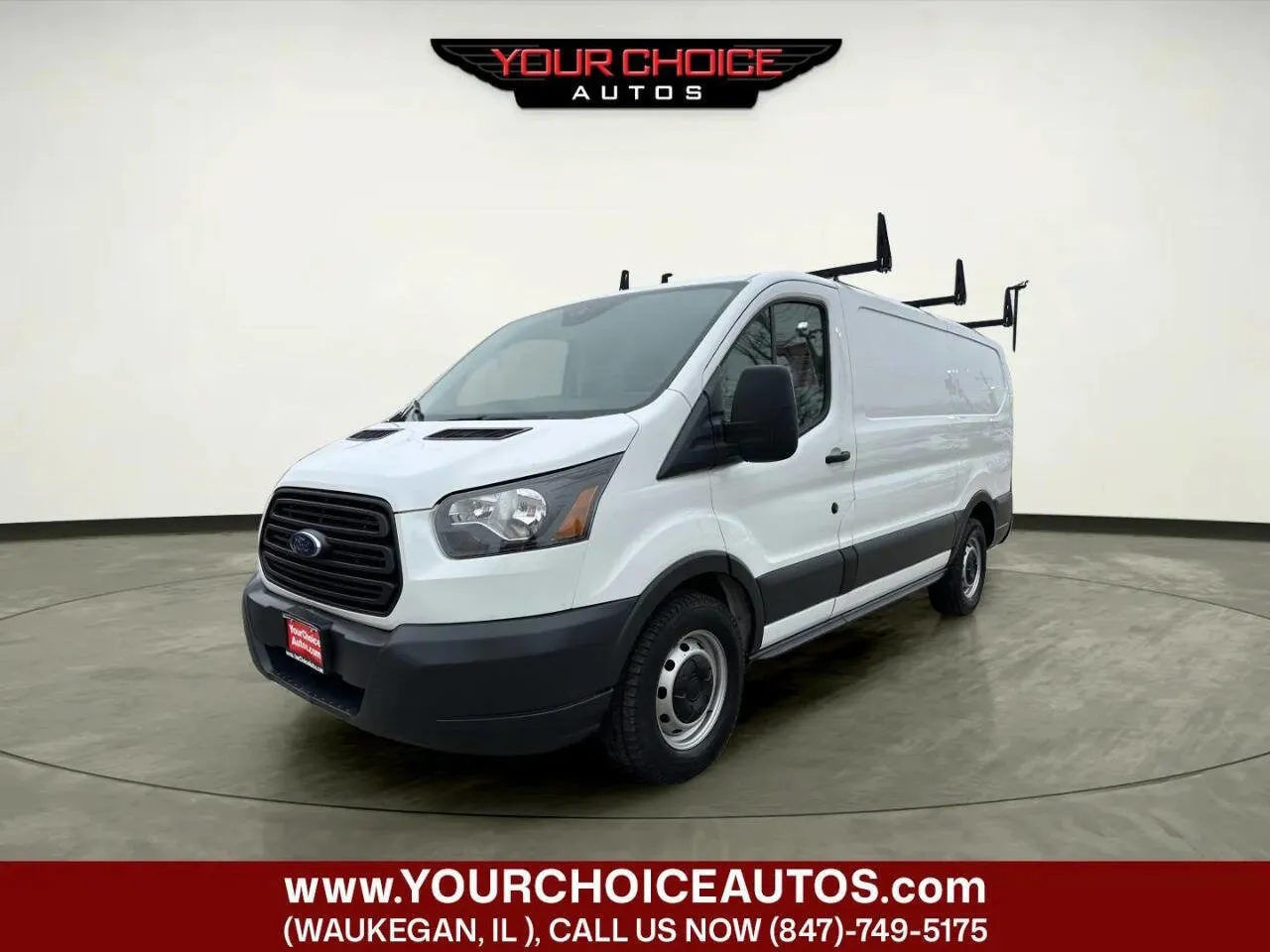 White 2018 Ford Transit Van 150 3dr SWB Low Roof Cargo Van w/60/40 Passenger Side Doors for sale in Waukegan, IL