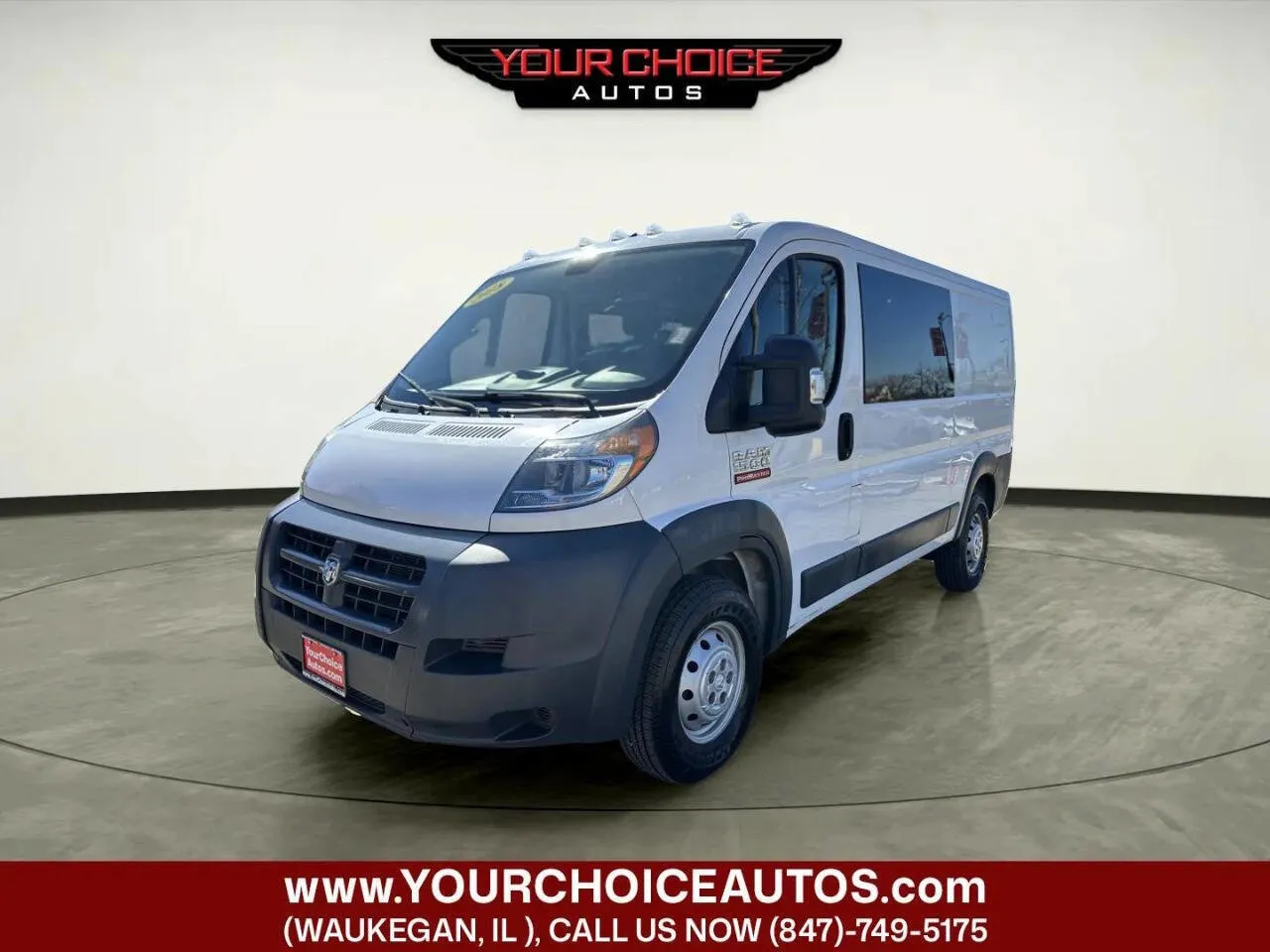 White 2018 Ram ProMaster Cargo Van 1500 136 WB 3dr Low Roof Cargo Van for sale in Waukegan, IL