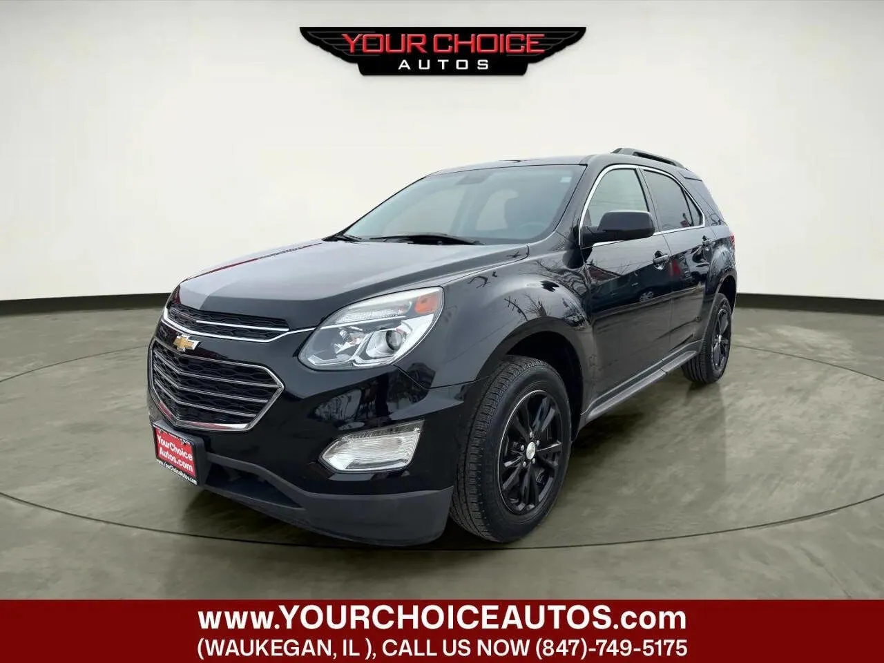 Black 2017 Chevrolet Equinox LT for sale in Waukegan, IL