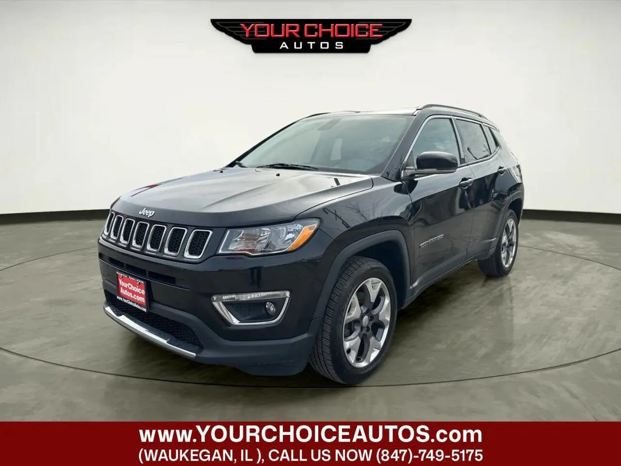 Black 2018 Jeep Compass Limited for sale in Waukegan, IL
