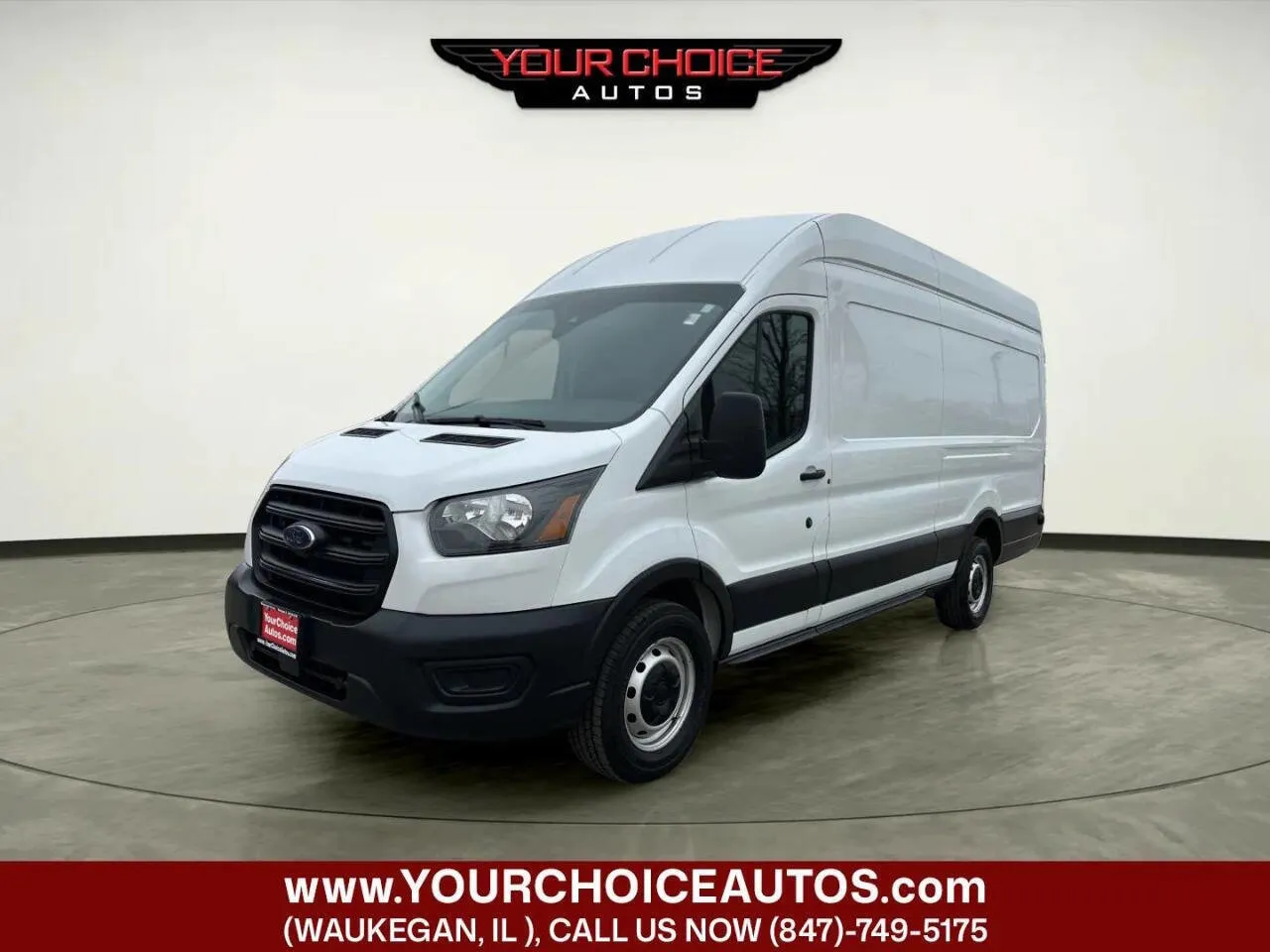 White 2020 Ford Transit Cargo Van 350 3dr LWB High Roof Extended Cargo Van for sale in Waukegan, IL