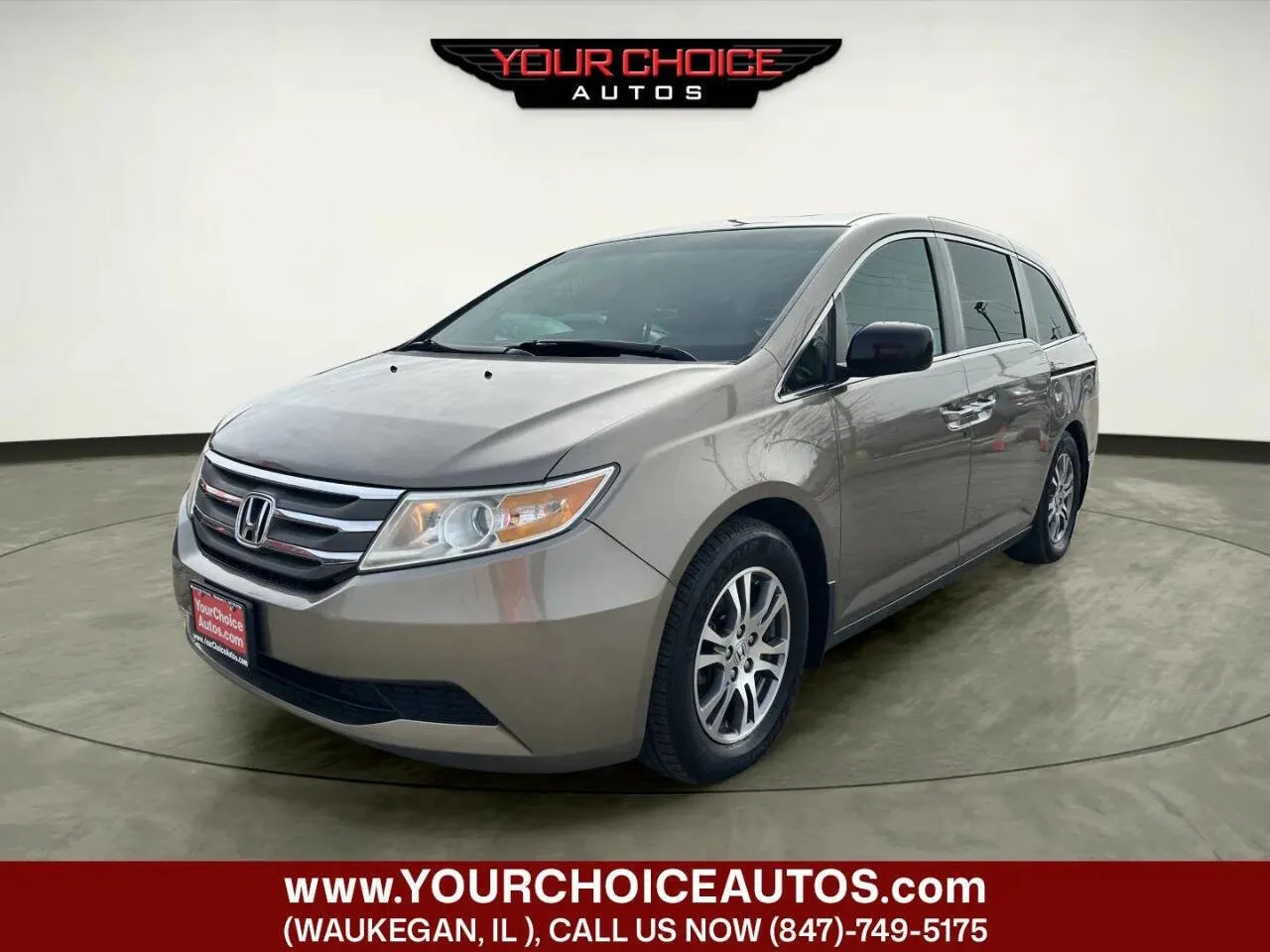 Beige 2012 Honda Odyssey EX-L for sale in Waukegan, IL