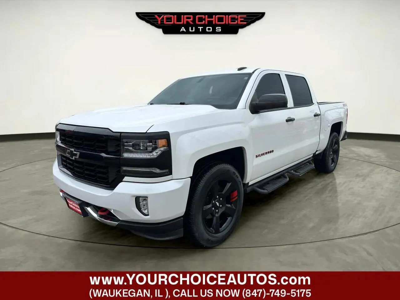 White 2018 Chevrolet Silverado 1500 LTZ for sale in Waukegan, IL
