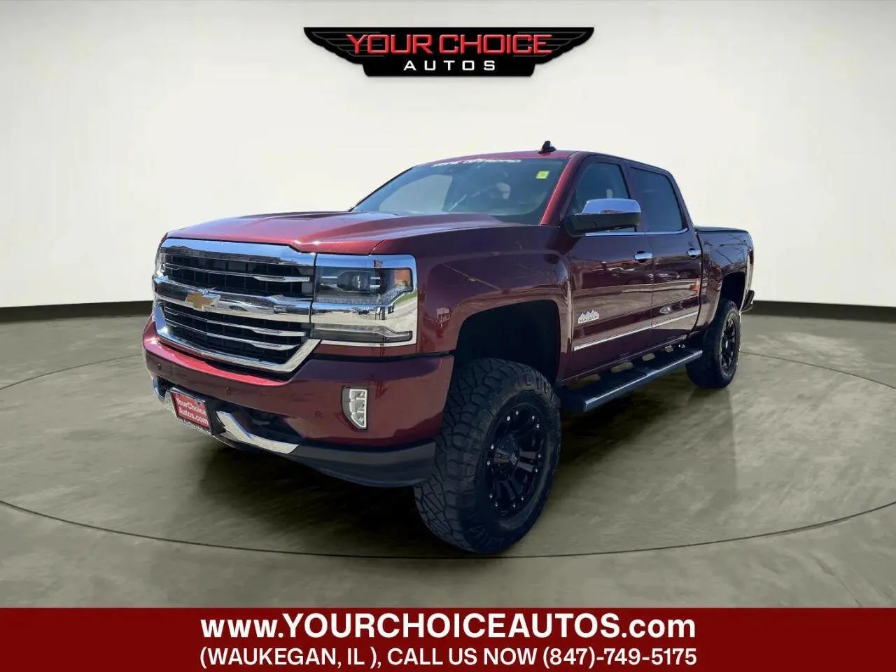 Red 2017 Chevrolet Silverado 1500 High Country for sale in Waukegan, IL