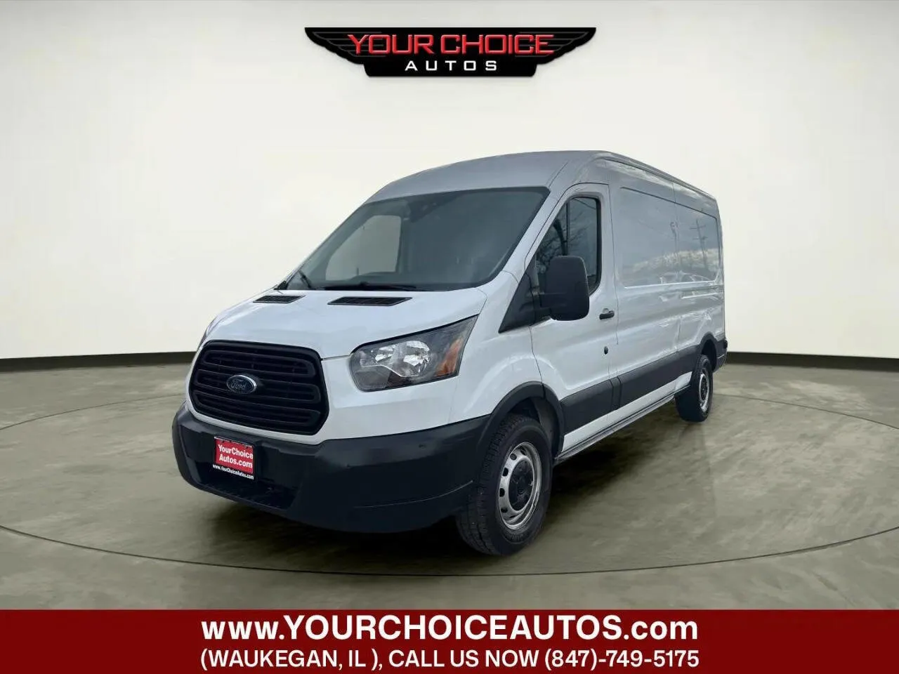 White 2019 Ford Transit Van 250 3dr LWB Medium Roof Cargo Van w/Sliding Passenger Side Door for sale in Waukegan, IL