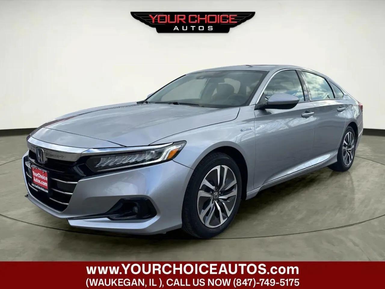 Silver 2021 Honda Accord Hybrid EX for sale in Waukegan, IL
