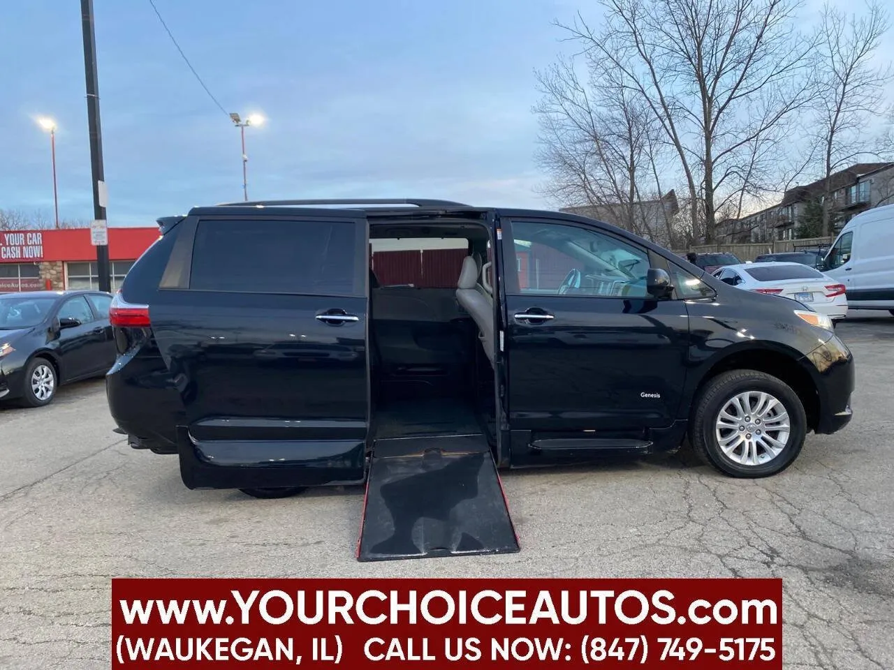 Black 2016 Toyota Sienna Limited 7 Passenger 4dr Mini Van for sale in Waukegan, IL