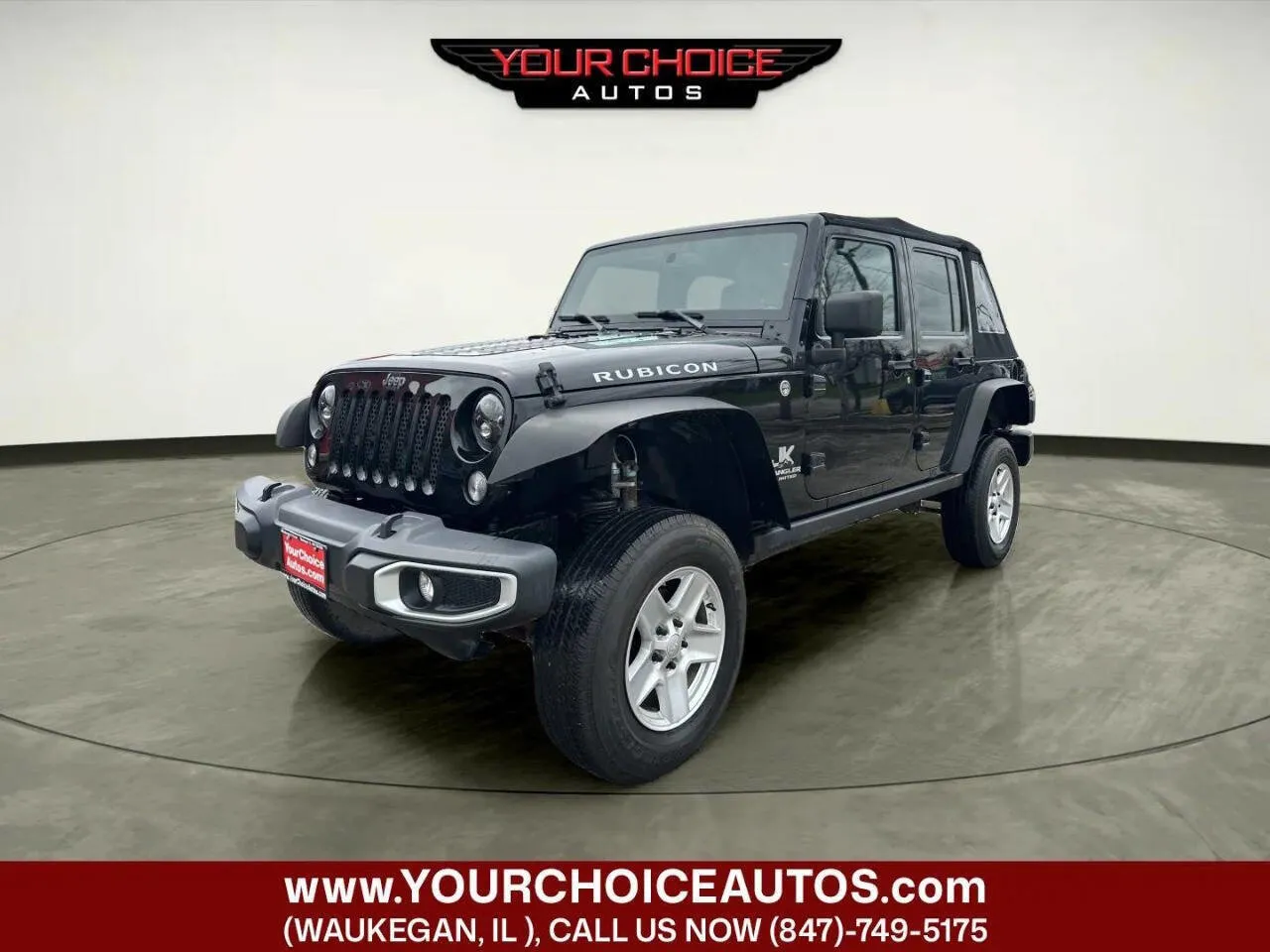 Black 2015 Jeep Wrangler Unlimited Rubicon for sale in Waukegan, IL