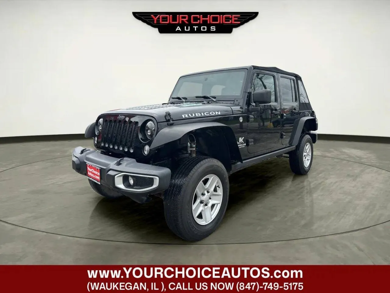 Black 2015 Jeep Wrangler Unlimited Rubicon for sale in Waukegan, IL