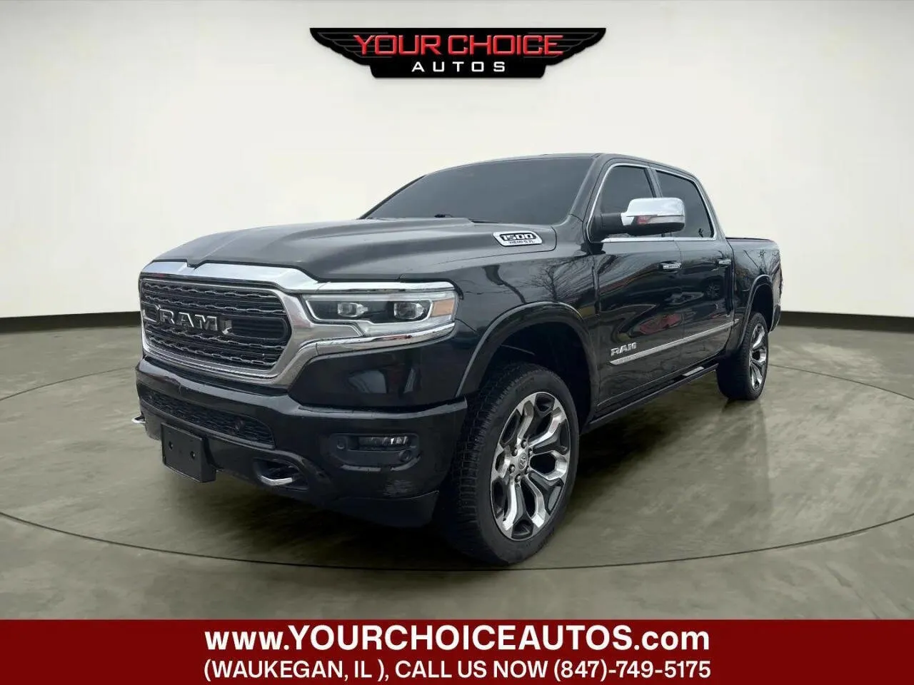 Black 2019 Ram 1500 Limited for sale in Waukegan, IL