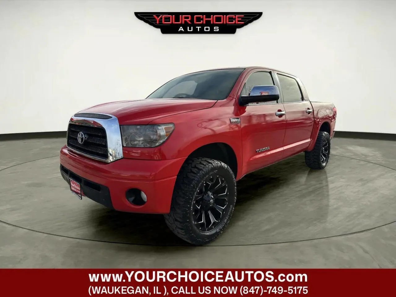 Red 2008 Toyota Tundra LTD for sale in Waukegan, IL
