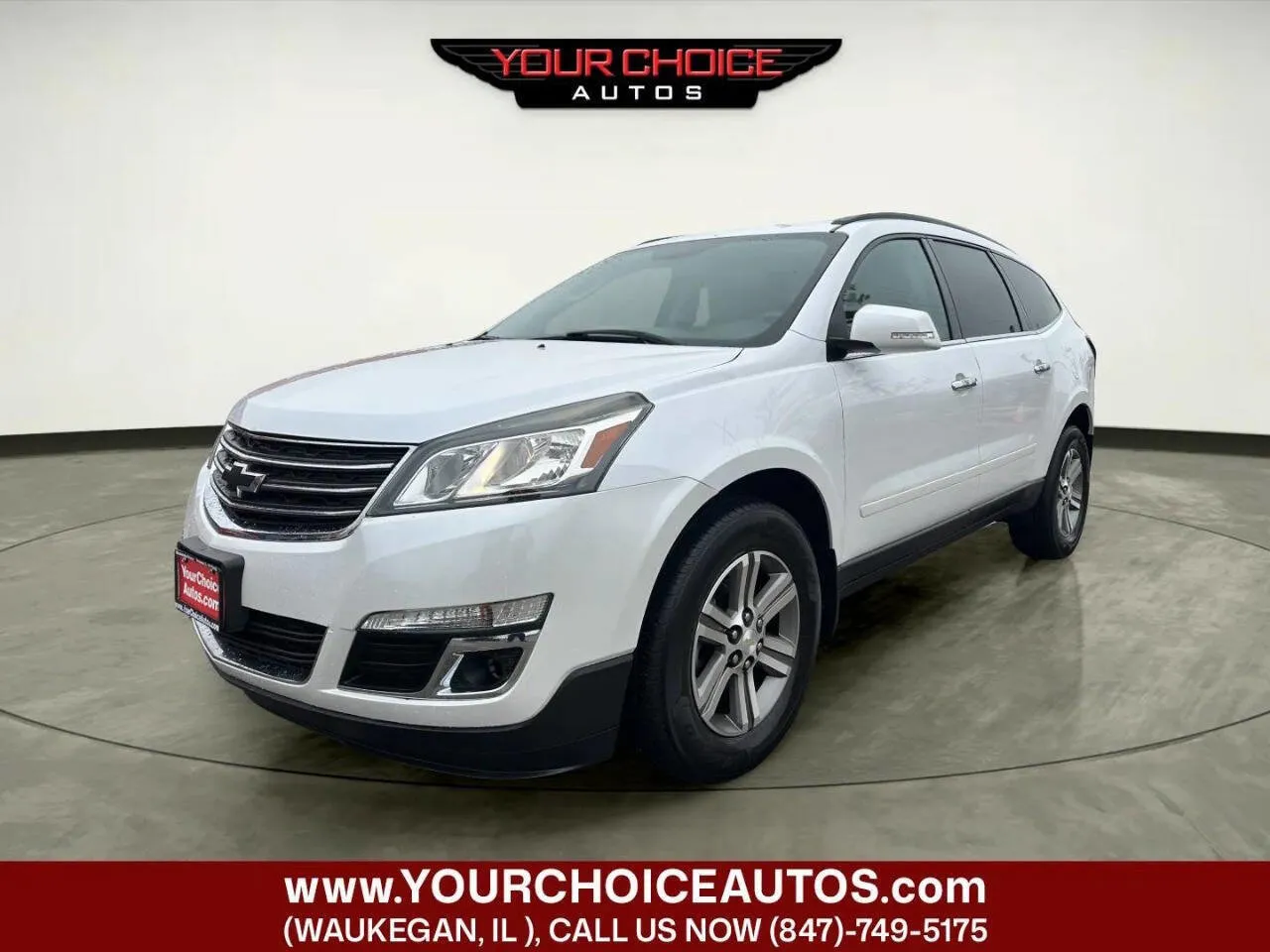 White 2016 Chevrolet Traverse LT for sale in Waukegan, IL