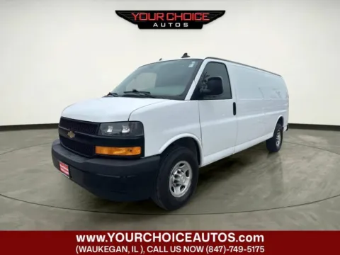 White 2020 Chevrolet Express Cargo Van 2500 3dr Extended Cargo Van for sale in Waukegan, IL