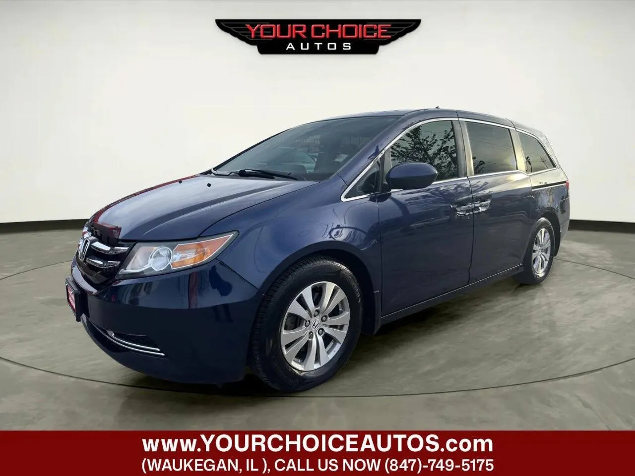 Blue 2015 Honda Odyssey EX-L for sale in Waukegan, IL