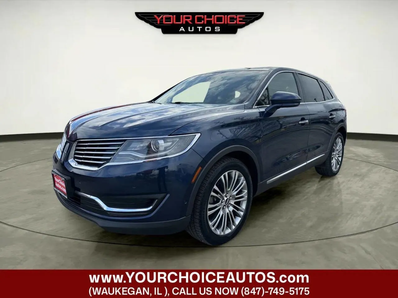Blue 2017 Lincoln MKX Reserve for sale in Waukegan, IL