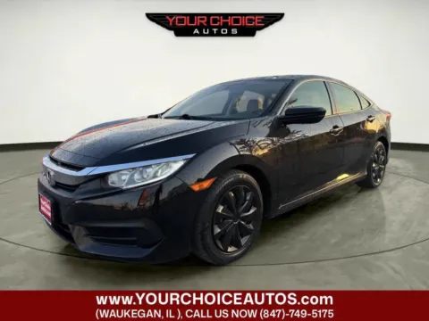 Black 2016 Honda Civic Sedan LX for sale in Waukegan, IL