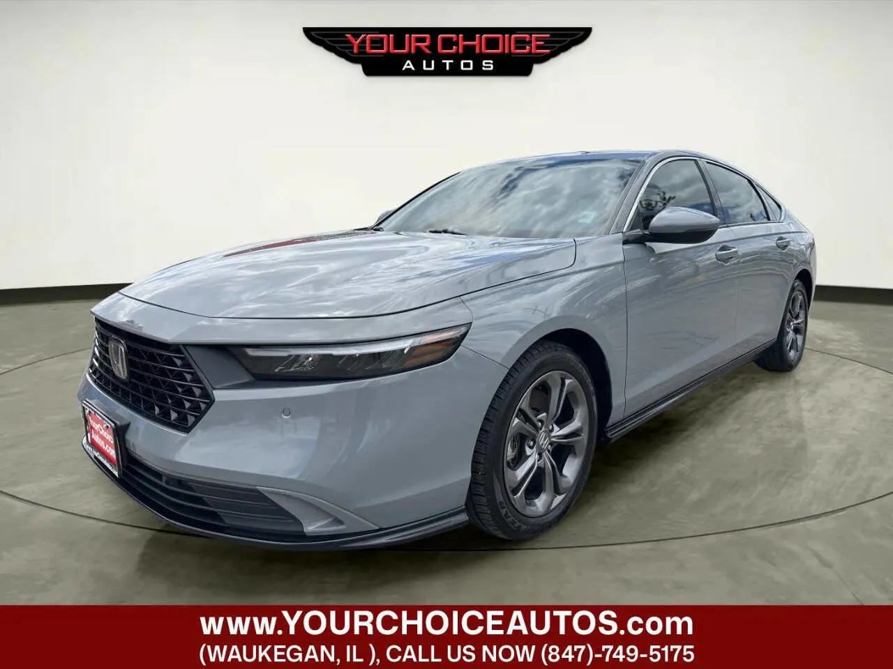 Gray 2024 Honda Accord Hybrid EX-L for sale in Waukegan, IL