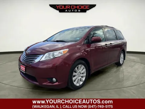 Red 2016 Toyota Sienna XLE 7 Passenger AWD 4dr Mini Van for sale in Waukegan, IL