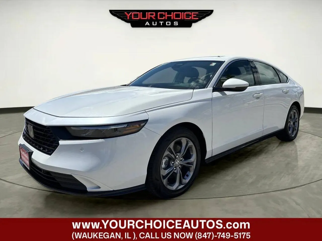 White 2024 Honda Accord Hybrid EX-L for sale in Waukegan, IL
