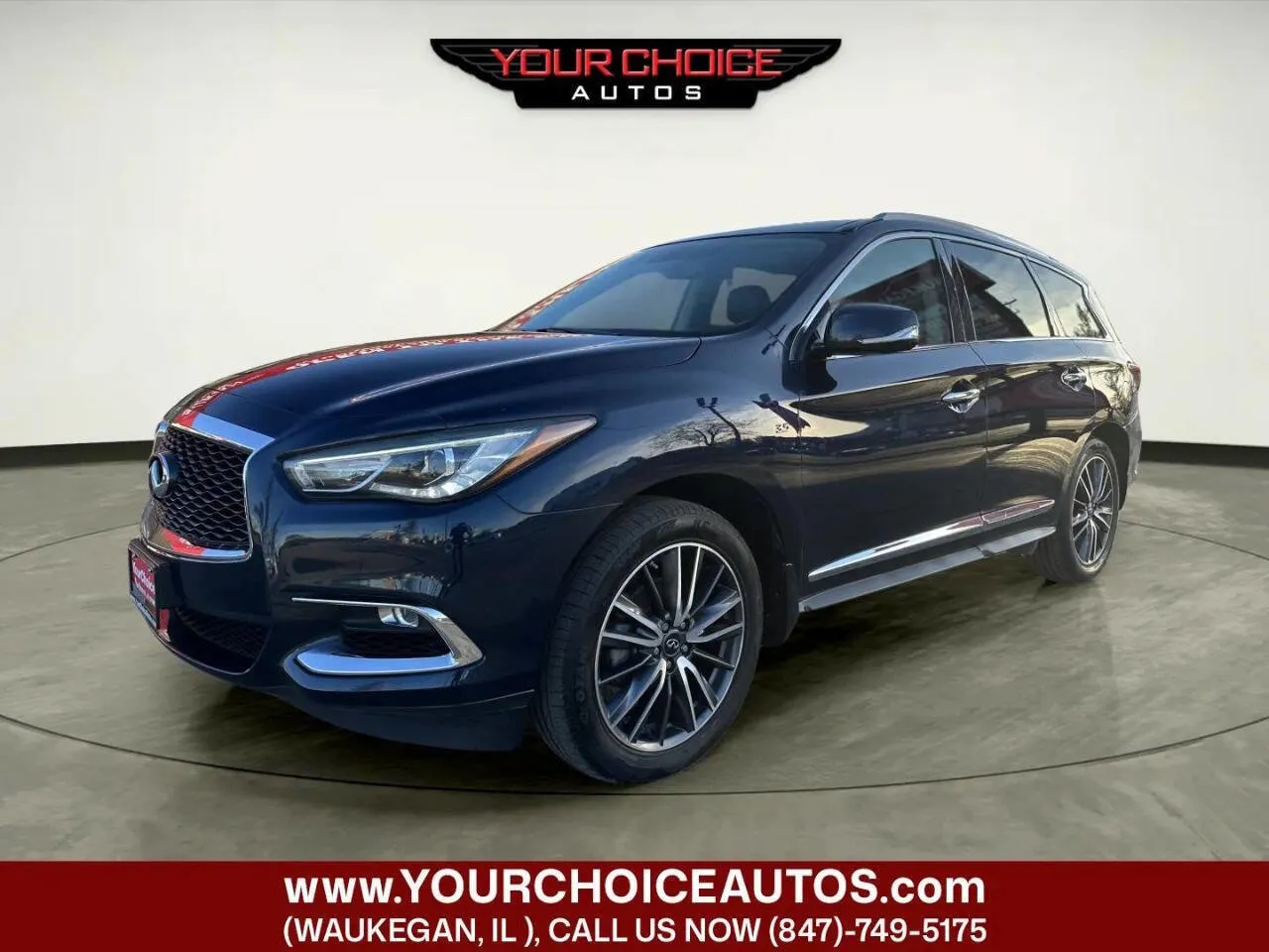Blue 2018 INFINITI QX60 Base AWD 4dr SUV for sale in Waukegan, IL