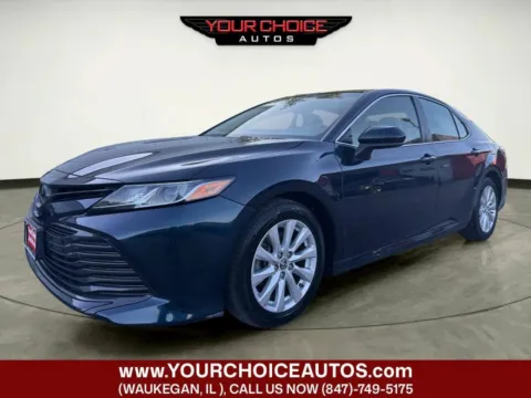 Blue 2018 Toyota Camry LE 4dr Sedan for sale in Waukegan, IL