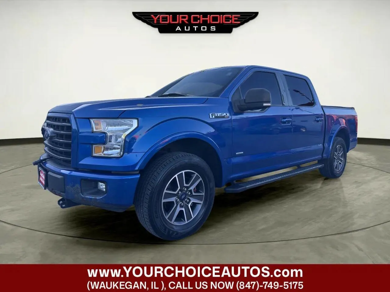 Blue 2017 Ford F-150 XLT 4x4 4dr SuperCrew 5.5 ft. SB for sale in Waukegan, IL