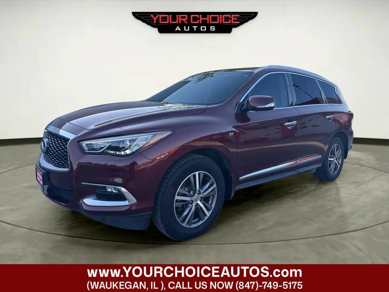 Red 2020 INFINITI QX60 LUXE for sale in Waukegan, IL