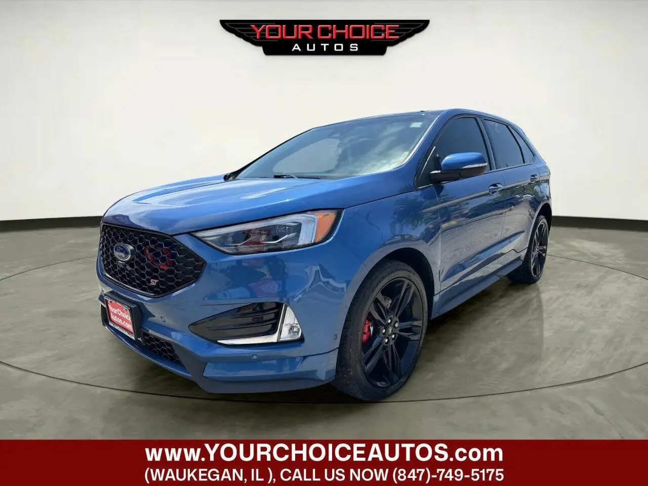 Blue 2019 Ford Edge ST for sale in Waukegan, IL