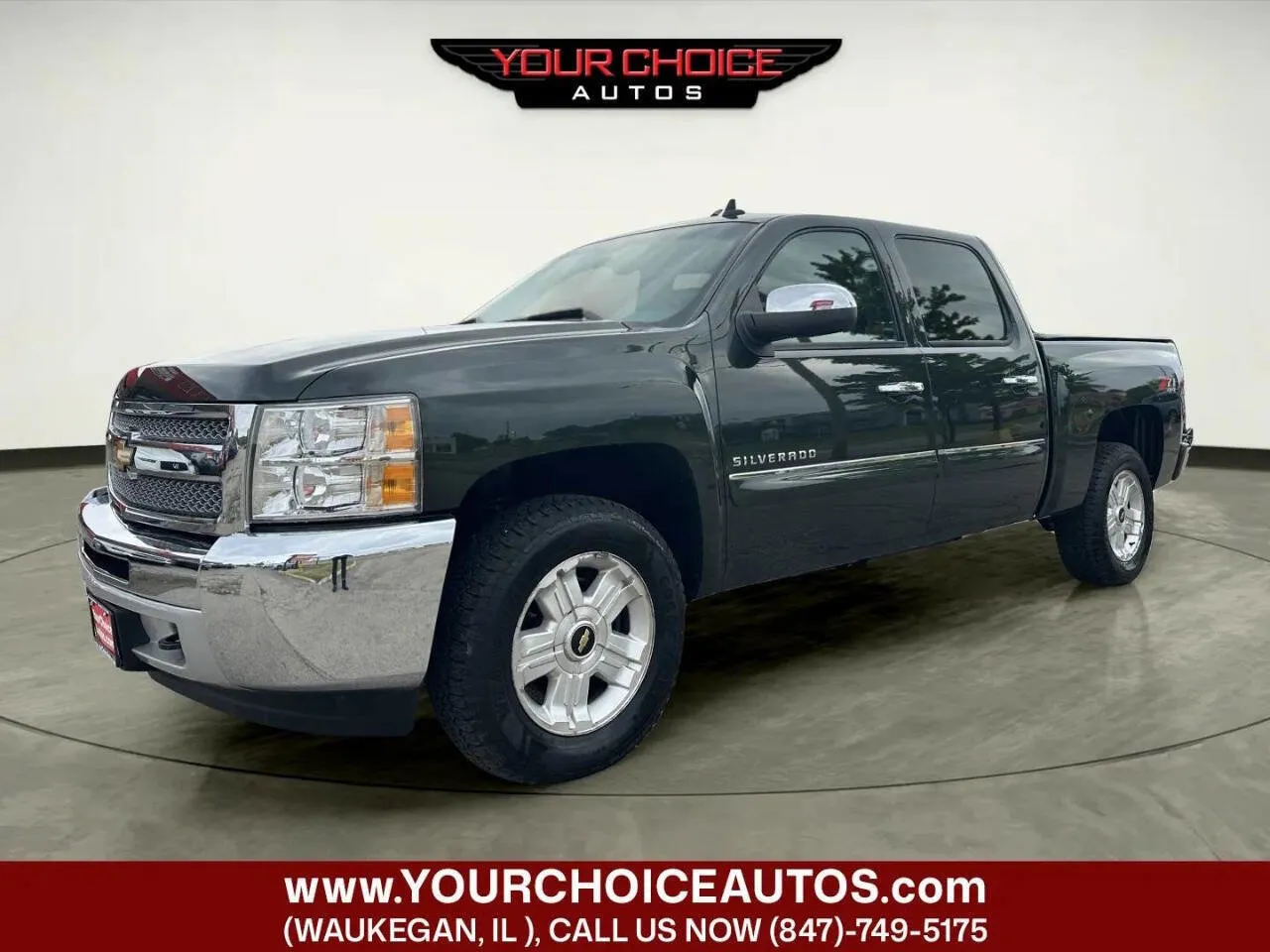 Green 2013 Chevrolet Silverado 1500 LT for sale in Waukegan, IL