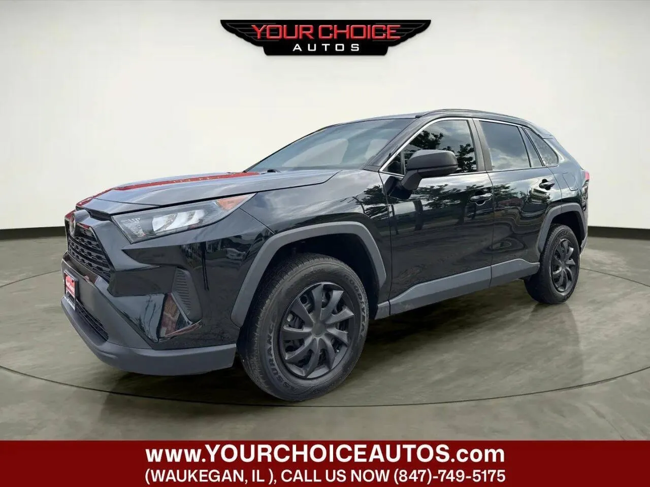 Black 2021 Toyota RAV4 LE for sale in Waukegan, IL