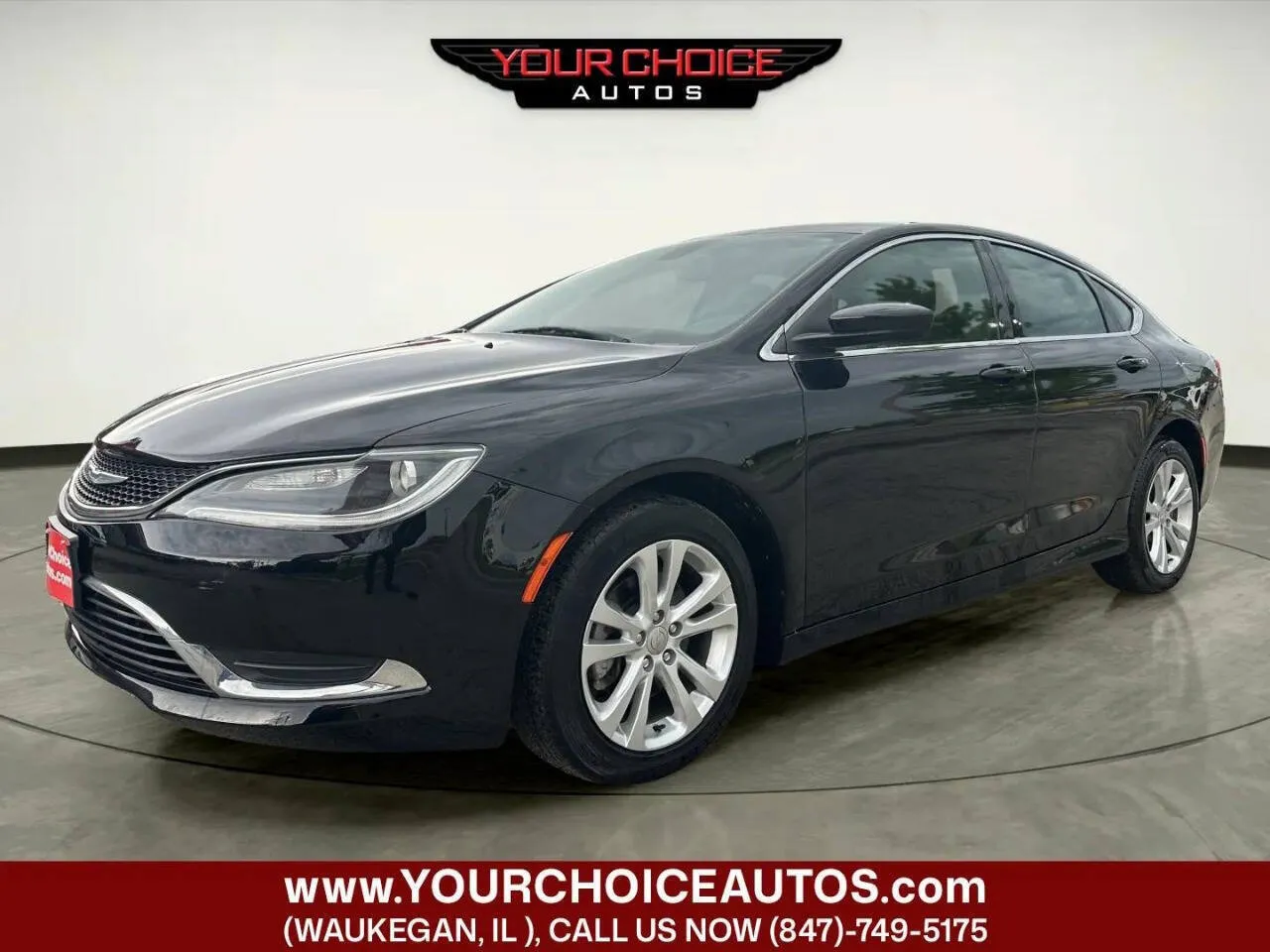 Black 2015 Chrysler 200 Limited for sale in Waukegan, IL