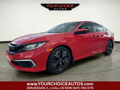 Red 2020 Honda Civic Sedan LX for sale in Waukegan, IL