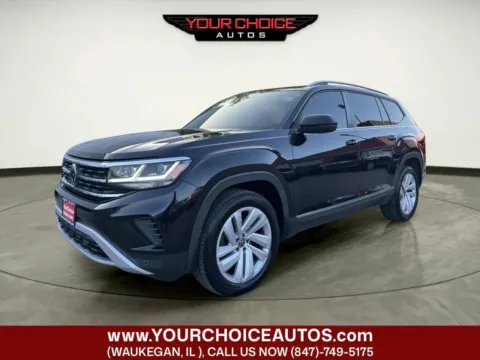 Black 2021 Volkswagen Atlas 3.6L V6 SEL for sale in Waukegan, IL
