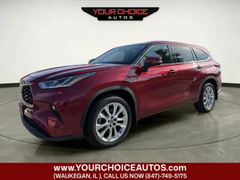 Red 2022 Toyota Highlander Limited for sale in Waukegan, IL