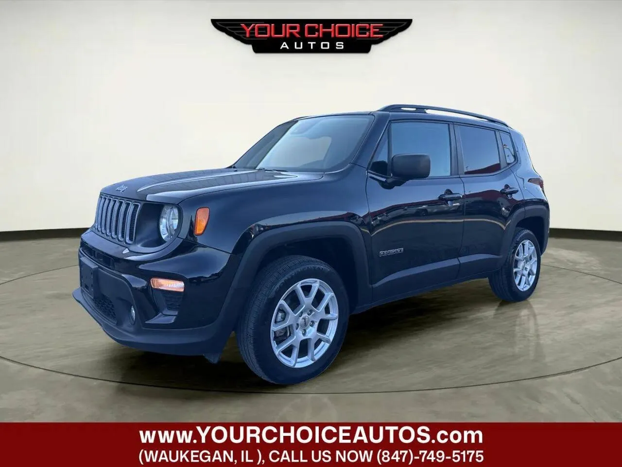 Black 2022 Jeep Renegade Latitude for sale in Waukegan, IL