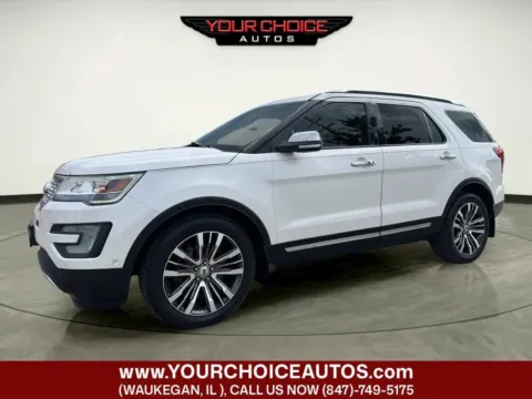 White 2017 Ford Explorer Platinum for sale in Waukegan, IL
